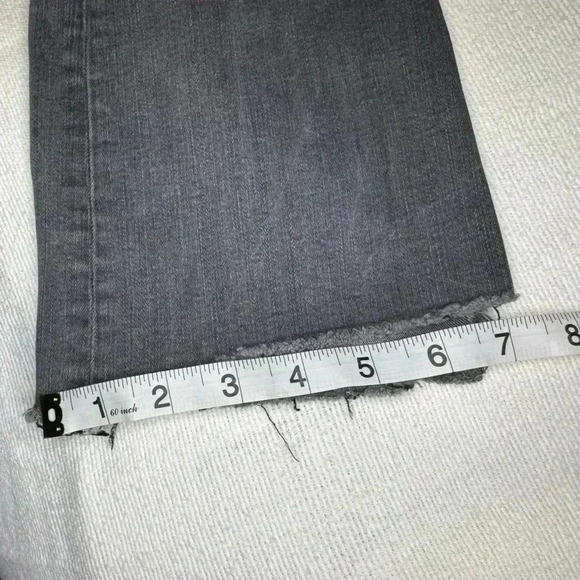 Madewell Cali Demi Boot Black Jeans. Fringed bottoms. 4 Button Fly. - Picture 7 of 11